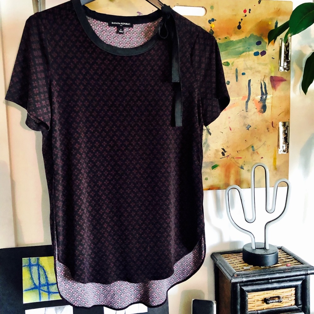 Banana Republic Tie-Neck Shirt